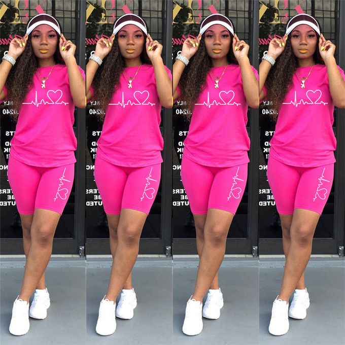 Fashion Womens Tracksuits Short Sleeve T Shirt Lady Summer Shorts Holiday  Casual Wear Two Piece Set Young Women Sportswear From Supplier_fashion,  $22.04
