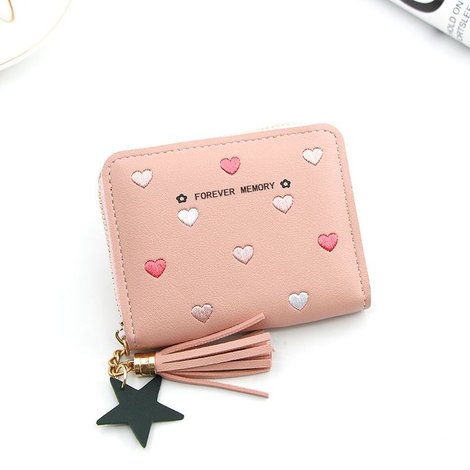 Women Small Wallet Ladies Mini Tassel Wallet Cute Girl Short Zipper Lovely  Pu Coin Purse Female Hand Wallet Purse