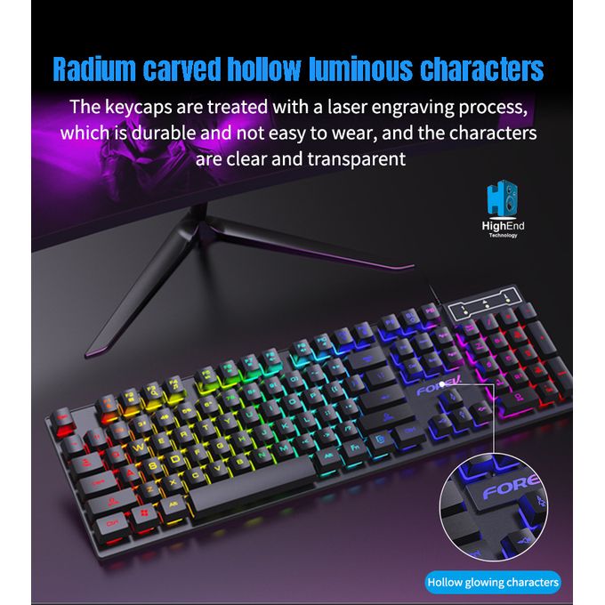 product_image_name-Forev-FV-Q1S USB Membrane Keyboard With Rainbow Backlit LED For PC Arabic/English-3