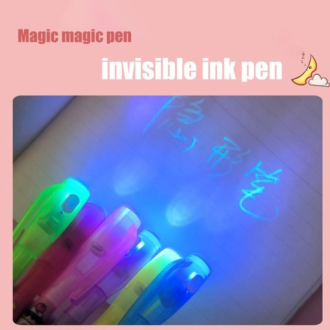 Cute Cartoon Magic Pen spy Uv Light Invisible Ink Pen for Kids ...
