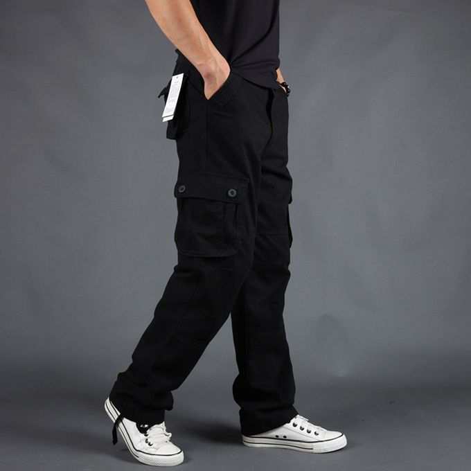 Generic Men's Cargo Pants Men Casual Multi Pockets Large Size Pants @ Best  Price Online