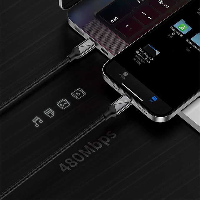 product_image_name-Recci-RS18CC Voyage Series Type-C To Type-C PD 240W Fast Charging Data And Charging Cable 1.5M-4