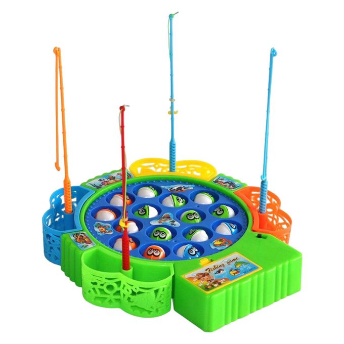 Rotating Fishing Game Kids Toy, Board Game For 3-5 Years Old 15 Fishes