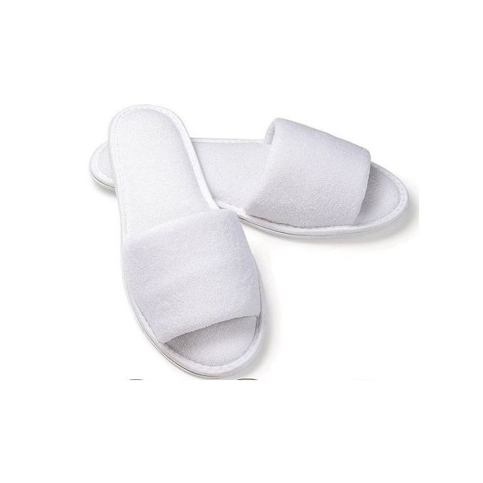 white spa slippers