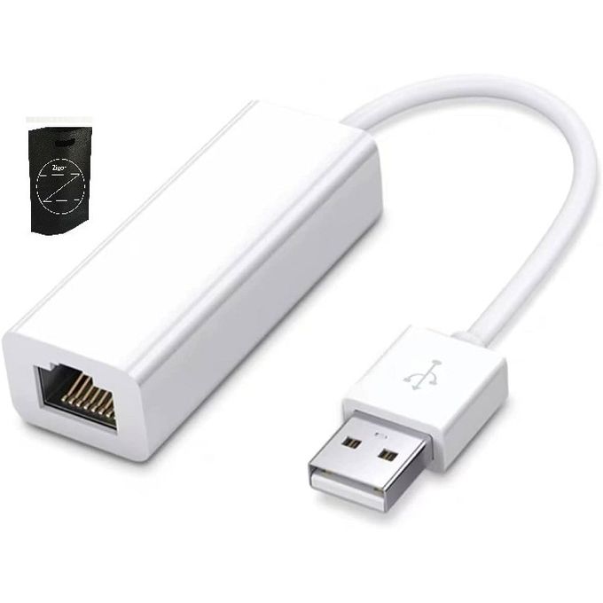 محول شبكة USB 2.0 إلى RJ45 مع حقيبة زيجور الخاصة - Generic - جوميا مصر