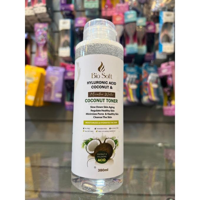 product_image_name-Bio Soft-حمض الهيالورونيك وجوز الهند بماء ميسيلار 380 مل من بيو سوفت-3