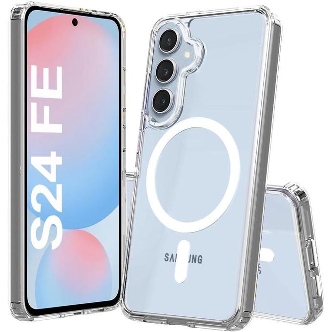 Samsung Galaxy S25 Ultra Magnetic Case – Go Shopping. A transparent Hard back, slim and shockproof cover, fully compatible with MagSafe (Clear).