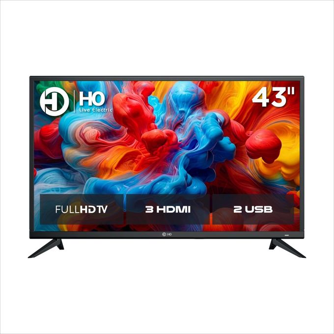 HOHO 43-Inch LED TV FULL HD – 3 HDMI, 2 USB, AV Input, PC Input, Headphone Output-HO4306