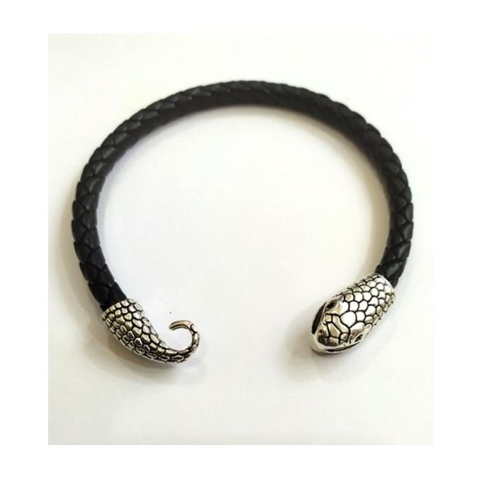 Shop 7zaza Store Elegant Snake Men S Leather Bracelet Black