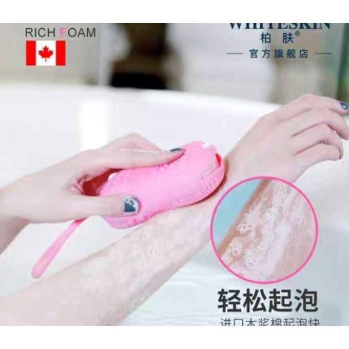Silicone Body Scrubber 3 Pieces Set with Hanging Loop