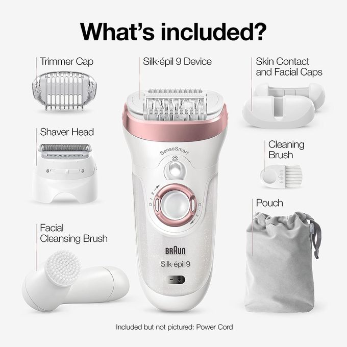 Braun Silk-epil 9 SES 9-880 Wet & Dry Epilator With 4 Extras @ Best Price  Online