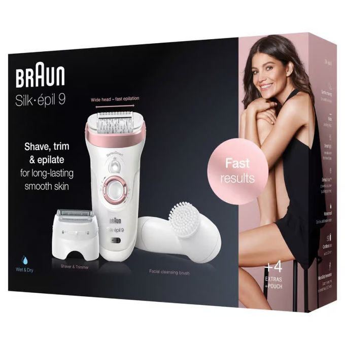 Braun Silk-epil 9 SES 9-880 Wet & Dry Epilator With 4 Extras @ Best Price  Online