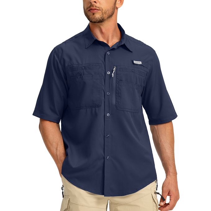 G Gradual Men's Short Sleeve Fishing Shirts Lightweight UPF 50+