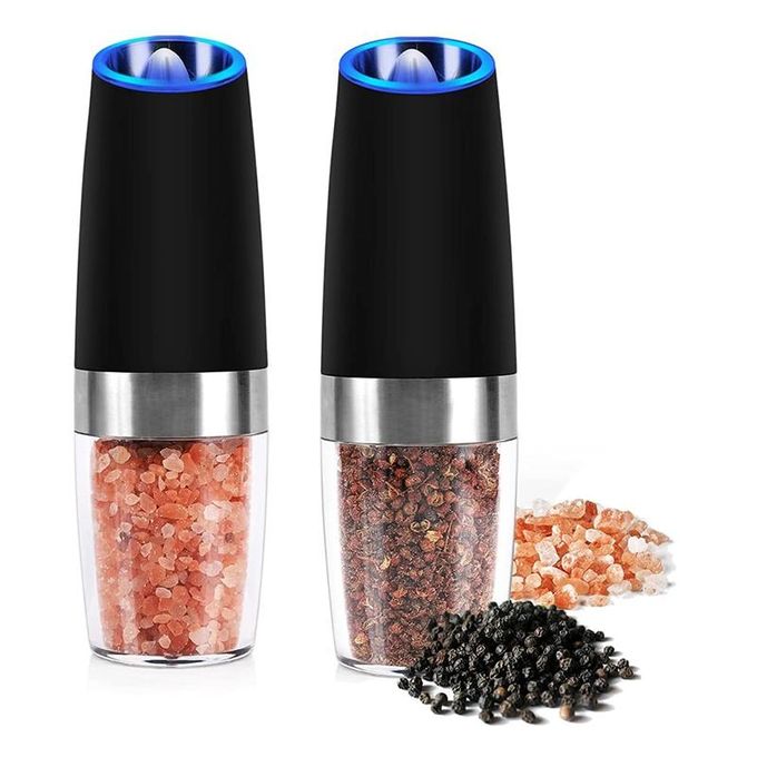 Dropship 2pcs Electric Salt And Pepper Grinder Set; Pepper Mill