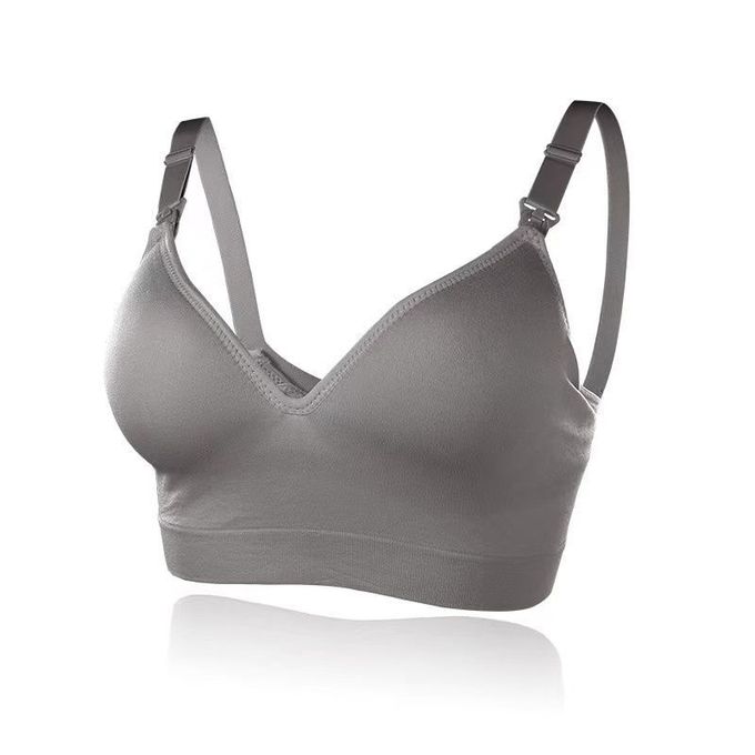 Breastfeeding Bra Pregnancy Clothes Maternity Nursing Bra Feeding Bra For  -Gray