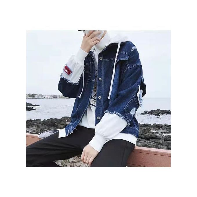 Korean denim sales jacket mens