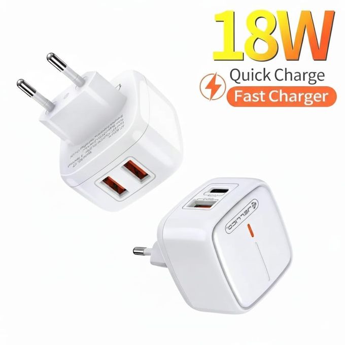 Smart Adapter Fast Charging with USB Technology - with 2