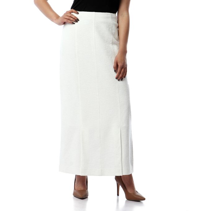 off white maxi skirt
