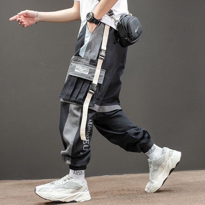 Men's Pants Pants Men Japanese Fashion Baggy Cargo Trousers Handsome Design  Streetwear Big Pockets Casual Pantalones Hip Hop Teens All-match W0325