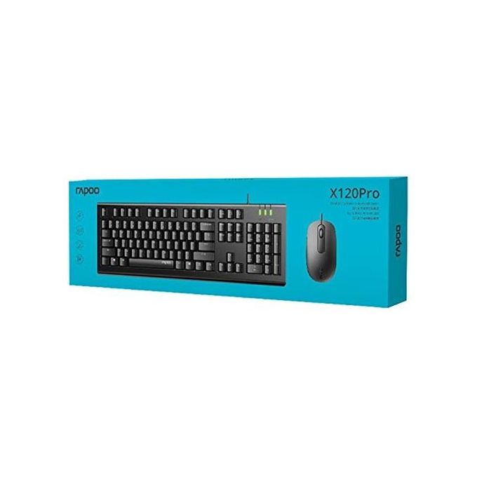 Rapoo X120Pro Wired Optical Mouse And Keyboard Combo