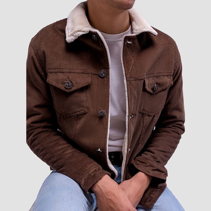 brown velour jacket