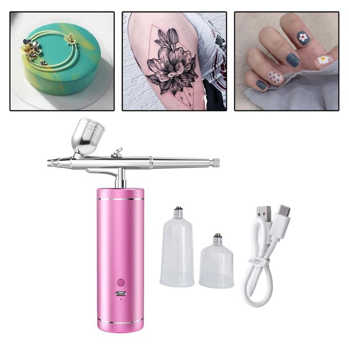 Airbrush+Compressor+Kit+Dual+Action+Spray+Air+Brush+Set+Tattoo+Cake+Nail+Tool  for sale online | eBay