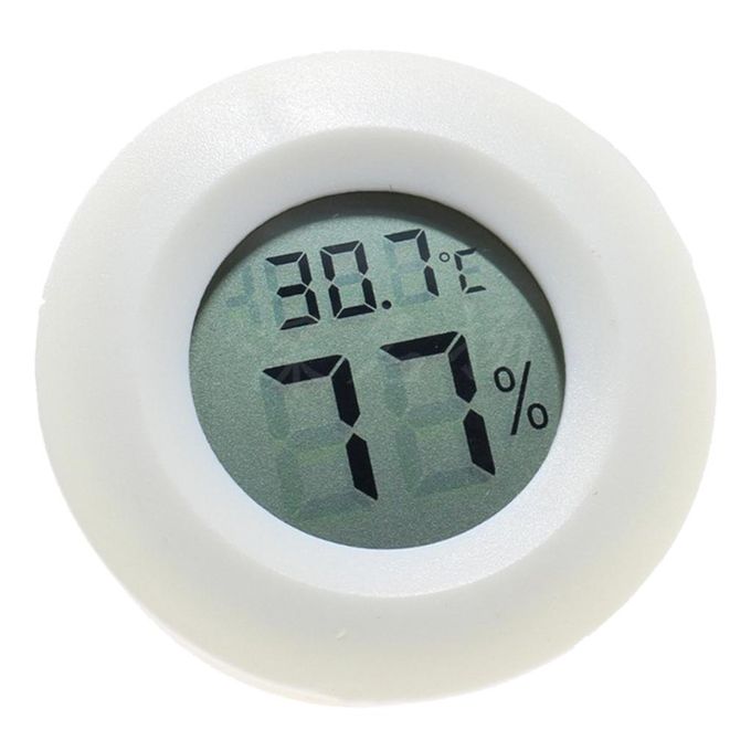 1pc Embedded Round Digital Thermometer Hygrometer For Reptile Pet