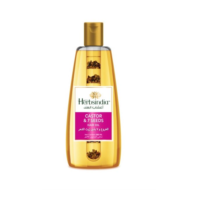 product_image_name-Herbs India-Castor & 7 Seeds Hair Oil with Natural Seed Extract - 180 ml-1