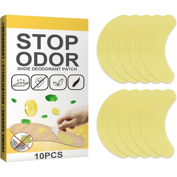 product_image_name-Generic-لاصقات مزيلة لرائحة الأحذية – عبوة 10 قطع . تعقيم وامتصاص العرق لإزالة الروائح الكريهة والعناية بالقدمين . لاصقات فائقة النحافة وقابلة للتنفس برائحة الليمون . مثالية للأحذية الرياضية واليومية-1