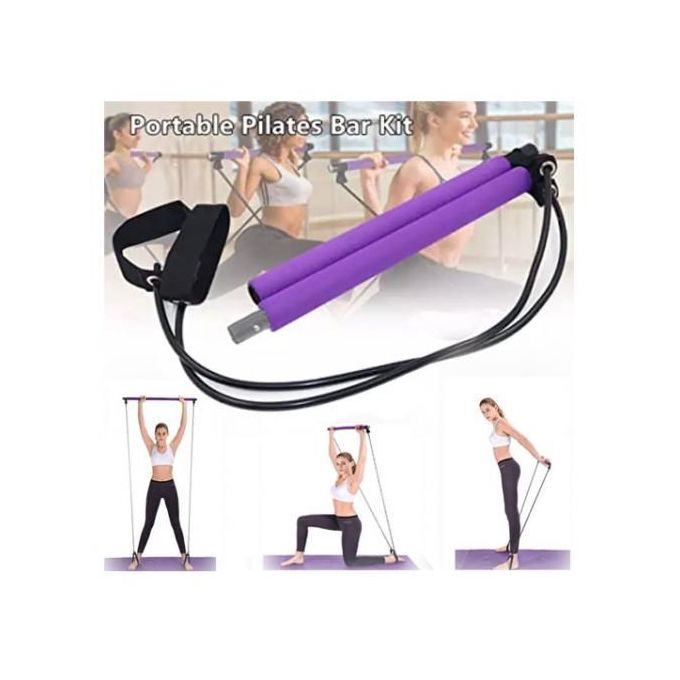 Portable Pilates Bar Kit with Resistance Bands, Adjustable Tension Ropes  and Strap Length - Exercise & Fitness, Facebook Marketplace