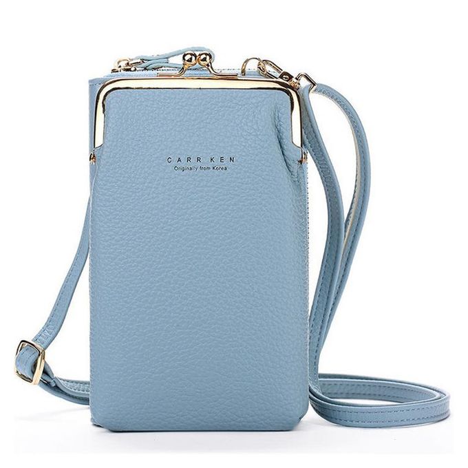 New Women Purses Solid Color Leather Shoulder Strap Bag Mobile