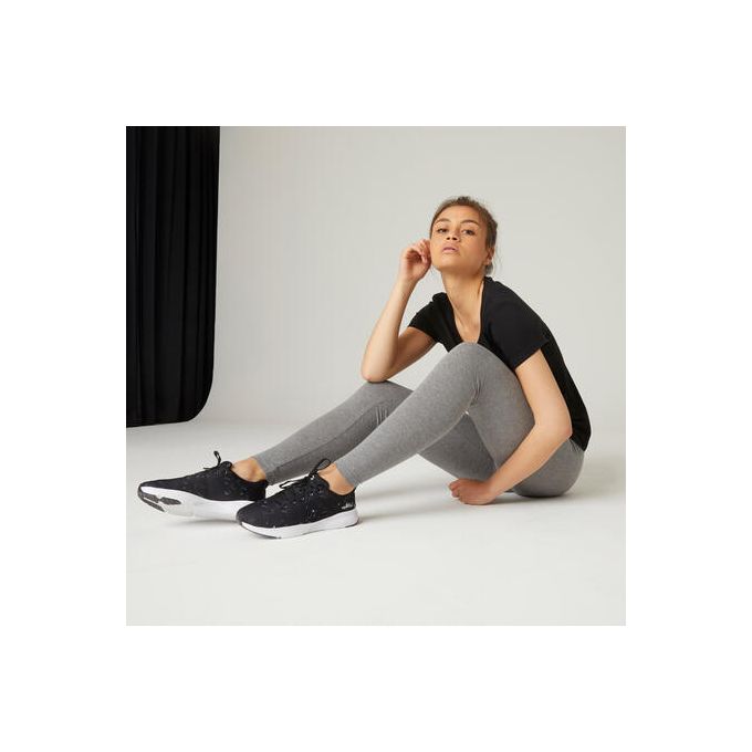 Women's Slim Fitness Leggings Fit+ 500 - Grey - Decathlon