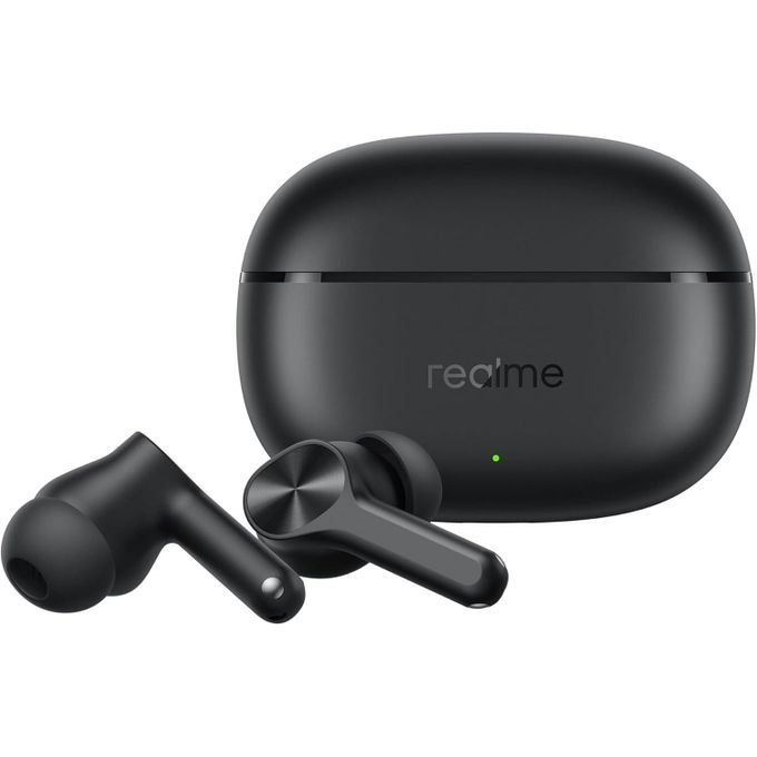realme Buds T200x TWS Earbuds with Mic - 12.4mm Bass Drivers - 25dB ANC - 48H Playback - Bluetooth 5.4 - 45ms Low Latency - IP55 Rated - Dual Device Connect - Google Fast Pair (Pure Black)