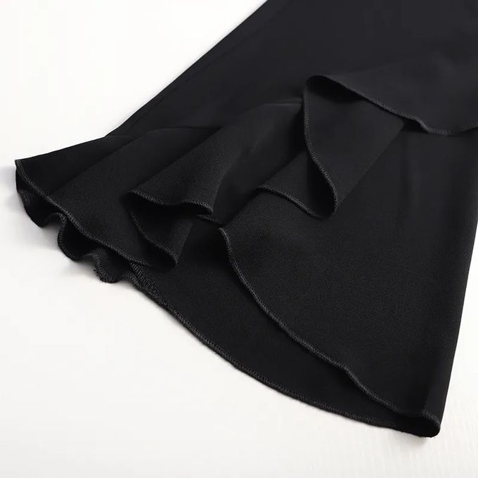 Chic Korean Fashion Womens Satin Silk Flare Black Flare Leggings High  Waist, Soft, And Oversized For Summer Streetwear From Changkuku, $23.79