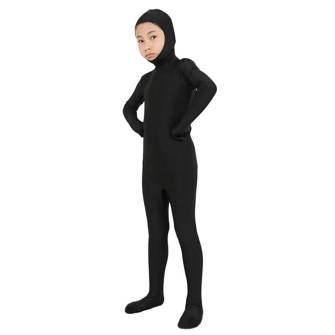 Generic Black Unitard For Kids Boys Girls - Elastic Spandex