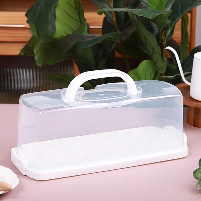 Amazon.com: Pack of 1 Portable Bread Box with Handle Transparent Lid Loaf  Cake Storage Carrier for Pastries, Donuts, Bread Rolls, Buns or Baguettes:  Home & Kitchen