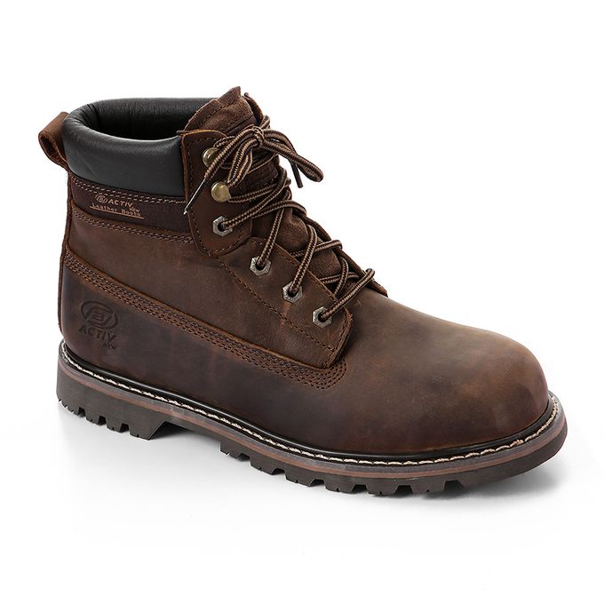 Shop Activ Lace Up Safety Boot - Brown | Jumia Egypt
