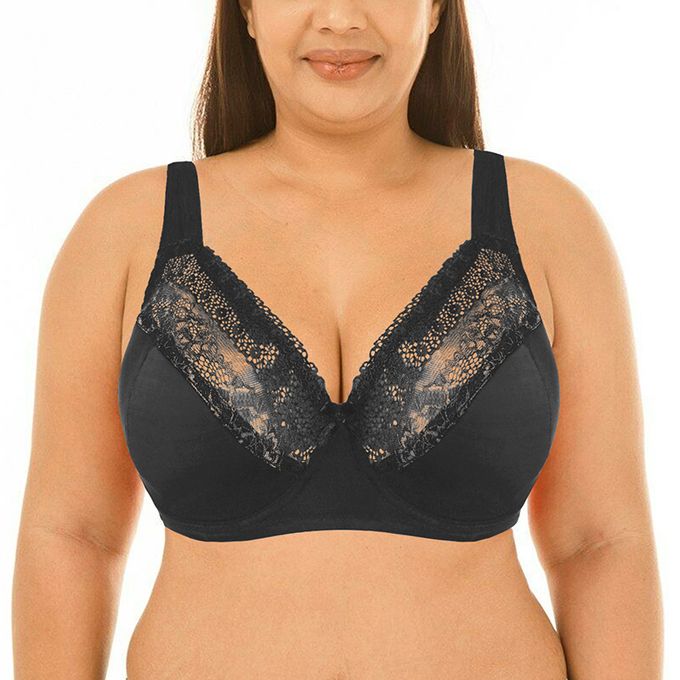 Black Lace Fishnet Bra