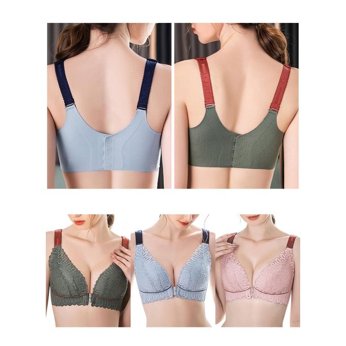 Buy pekdi Women Front Closure Bra No Underwire Thin Padded Plus Size Bras  at