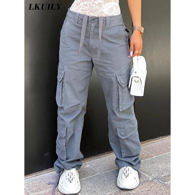 Vintage High Waist Cargo Capris For Women Baggy Style Denim Overalls With  Wide Leg And Straight Style Y2K Streetwear Cargo Trousers Women 230309 From  Bai01, $23.75