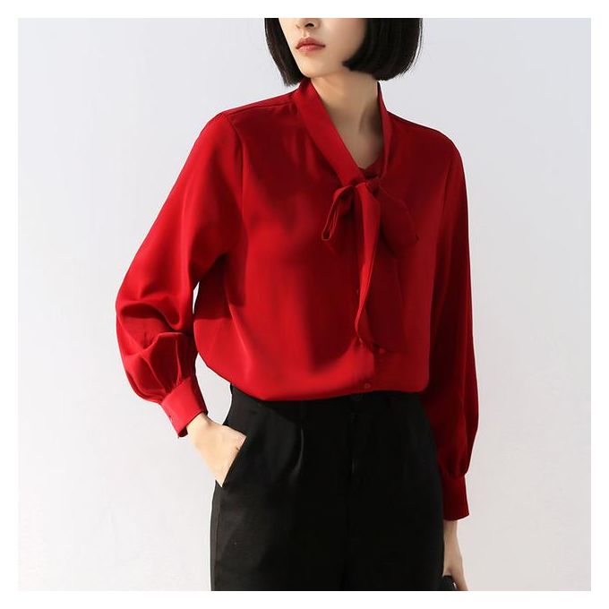 SHYPT Chiffon Shirt Autumn Clothes Temperament Women Long Sleeve