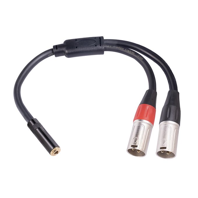 Cable audio Jack 3.5 mm male vers double Jack 3.5 mm