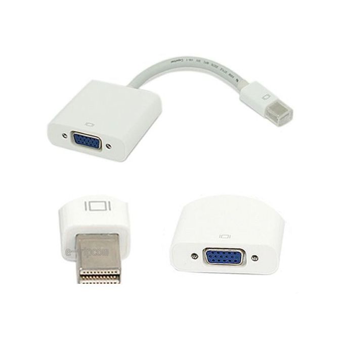 Shop Generic Mini Display Port To Vga Cable Adapter For Macbook Pro White Jumia Egypt