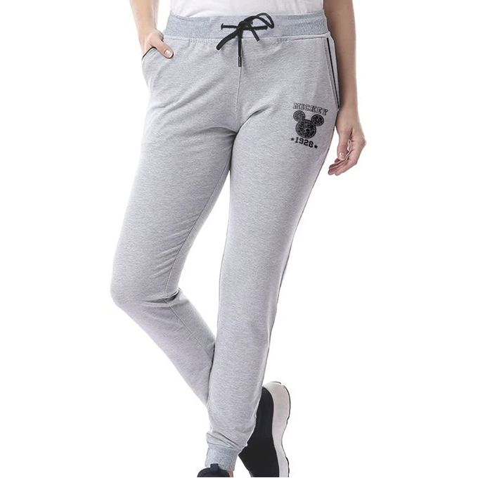 Disney Women Graphic Jogger Sweatpants Grey Heather @ Best Price Online