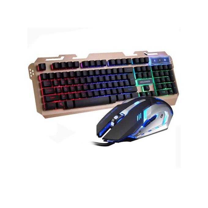 Shop Generic Rainbow Backlit Usb Keyboard And Gaming Mouse Combo