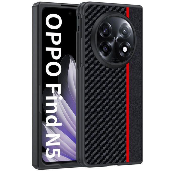 FitBAG Techno Black Custom Tailored Sleeve For Oppo Find N5 | Made In Germany | Fine Suit Fabric Pouch Case Cover With Microfibre Lining For Display Cleaning