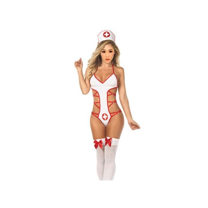 Fashion Womens Nurse Fancy Dress Up Costume Bedroom Outfit