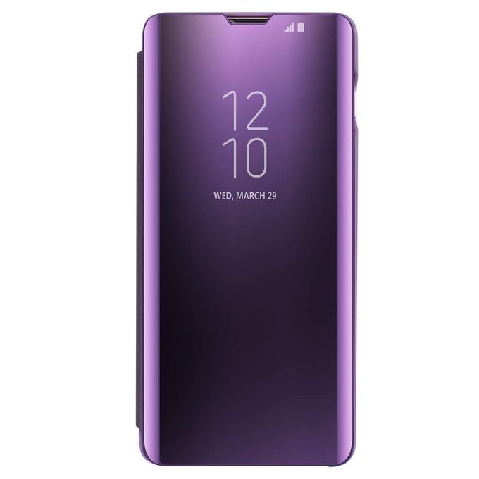 clear view standing with out sensor for samsung galaxy note 9 purple