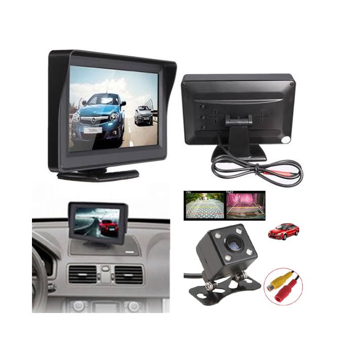 Shop Generic Car Rearview Monitor Lcd 4 3 Inch With 4 Led Camera