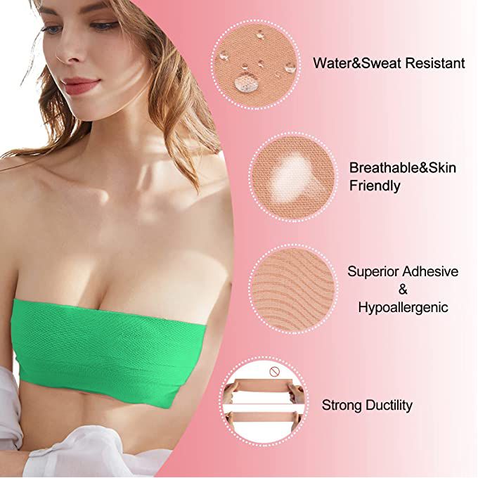 fashion mania Adhesive Bra, Breast Lift Tape Silicone Breast Pasties  (Medium, Beige) price in Egypt,  Egypt